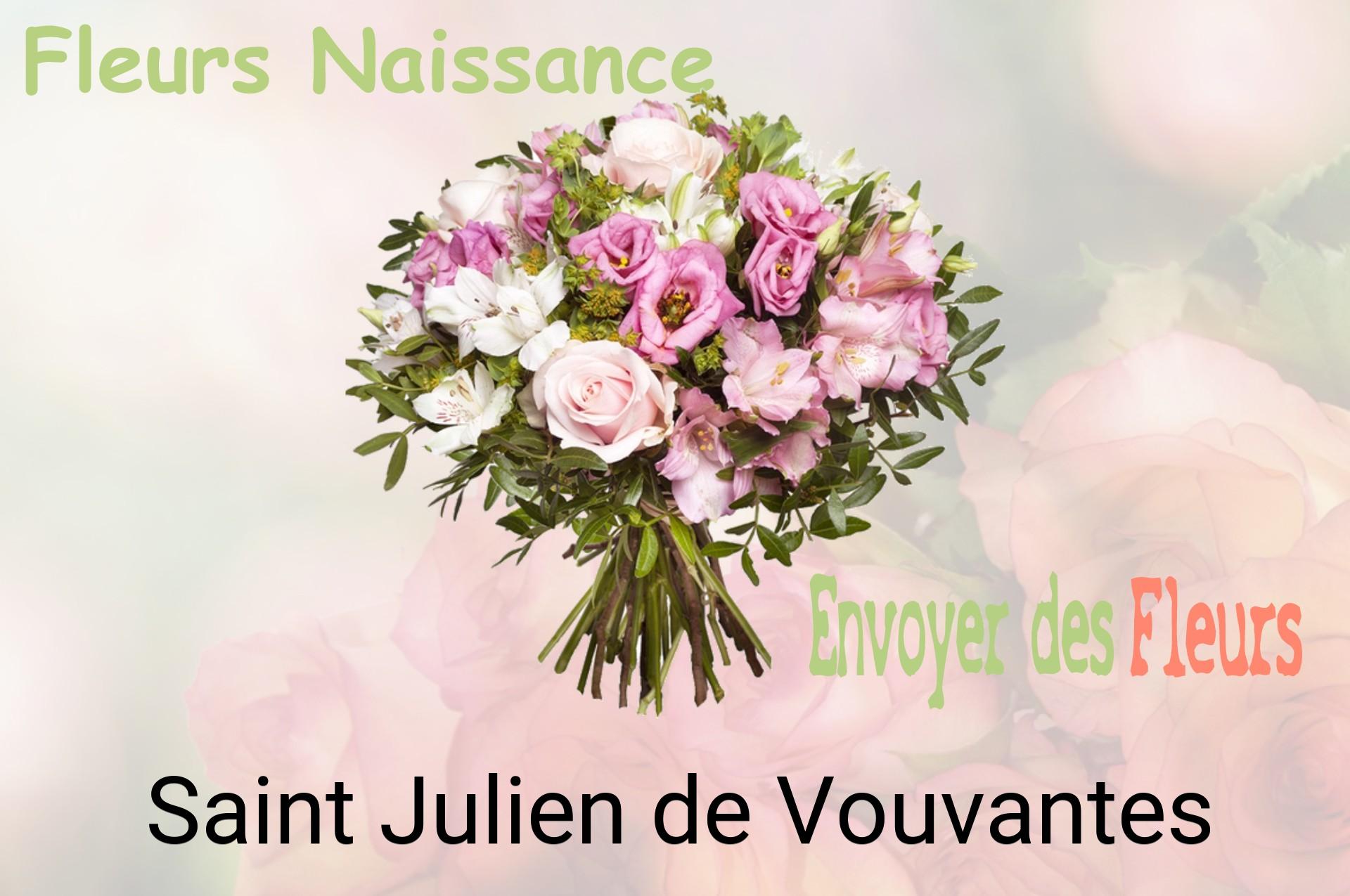 Bouquet de fleurs de naissance livré à Saint-Julien-de-Vouvantes